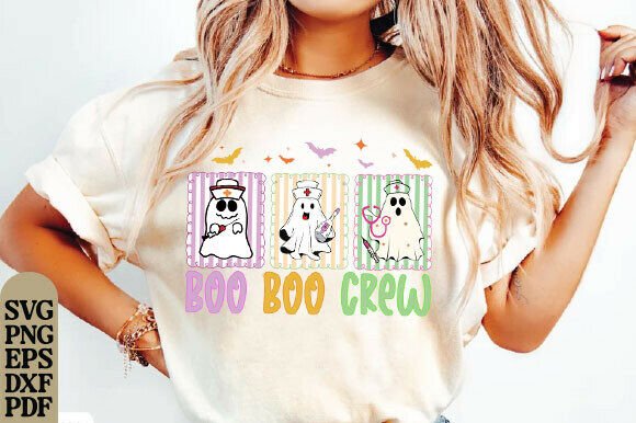 Boo Boo Crew Halloween Nurse Graphics for T-Shirt Designs