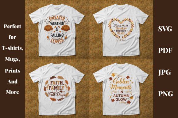 Fall Autumn Graphics Bundle – T-Shirt Designs for Seasonal Branding
