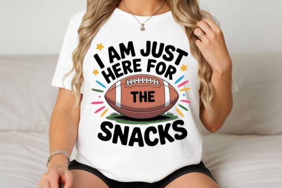 Football and Snacks Funny Graphic Design for T-Shirt Marketing