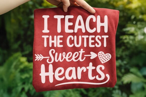 I Teach Cutest Sweethearts Teacher Quote Graphics for T-Shirt Designs